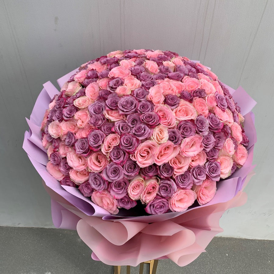 Pink & Purple Roses Luxury Bouquet