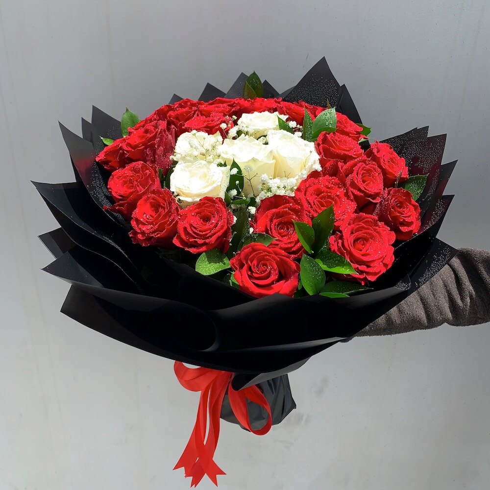 Fiery Red Blossoms Bouquet