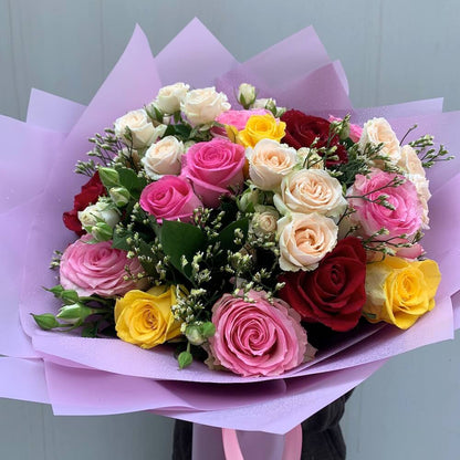 Lavender Love with Roses Bouquet