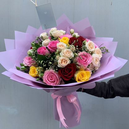 Lavender Love with Roses Bouquet