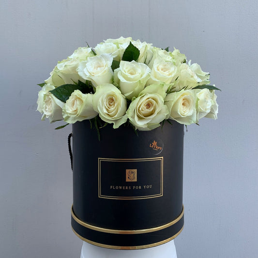 Serene White Roses Arrangement