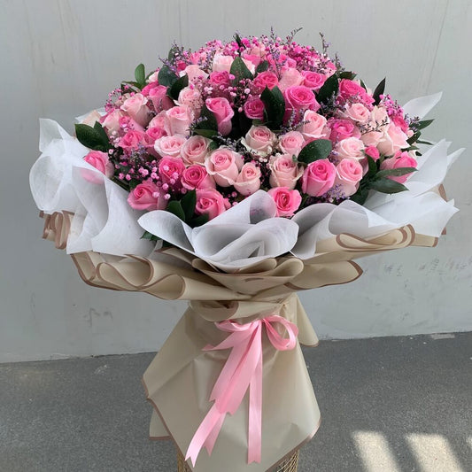 Pink Roses Passion Bouquet