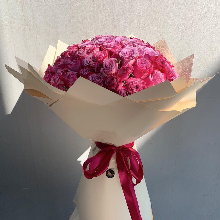 100 Roses Bouquet – Le Flora Flowers