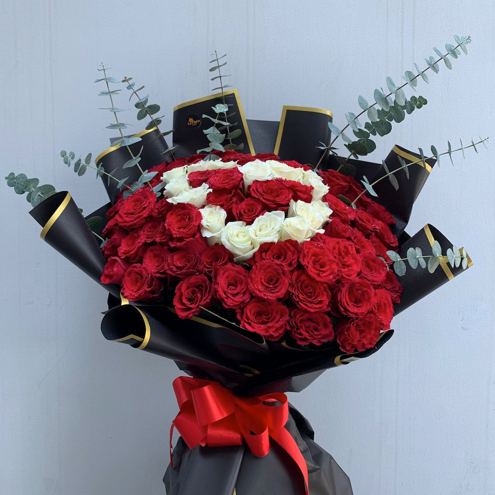 Eternal Heart Red Roses