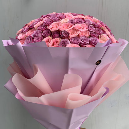 Pink & Purple Roses Luxury Bouquet