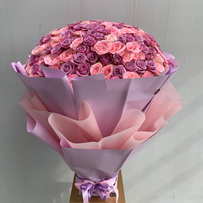 Pink & Purple Roses Luxury Bouquet