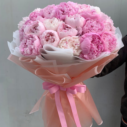 Wondrous Pink Peonies Bouquet